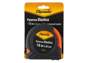 Рулетка SPARTA 10 м /25 мм, обрезиненный корпус Elastica //  31314